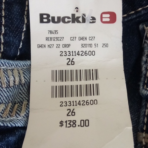 Rock Revival Women's 26 Capris Gwen Faux Leather Flap Pockets NWT - Picture 7 of 11